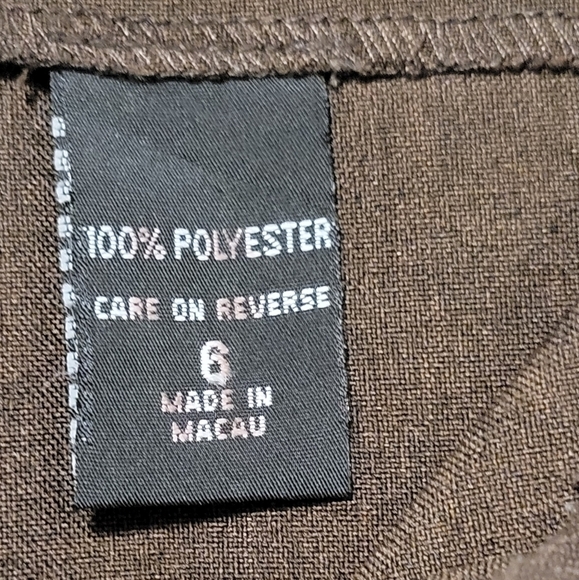 New York and Company City Stretch 100% Polyester Brown Mini Skirt Size 6 - Picture 5 of 5